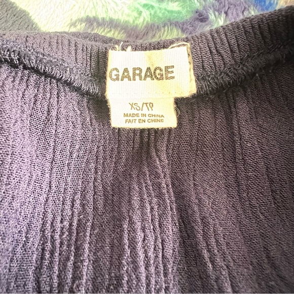 Garage XS Navy Tank Top Elastic Top and Bottom Sleeveless Cropped Top - Picture 9 of 9